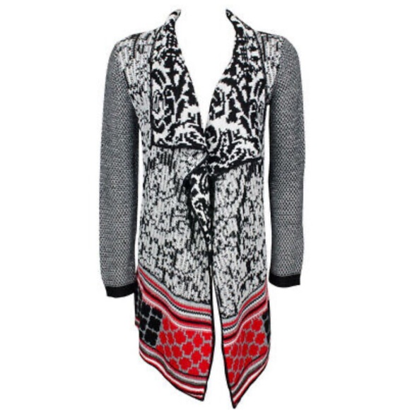 DESIGUAL by Christian Lacroix 46J2L12 Open Front Wrap Sweater Cardigan - Picture 1 of 15